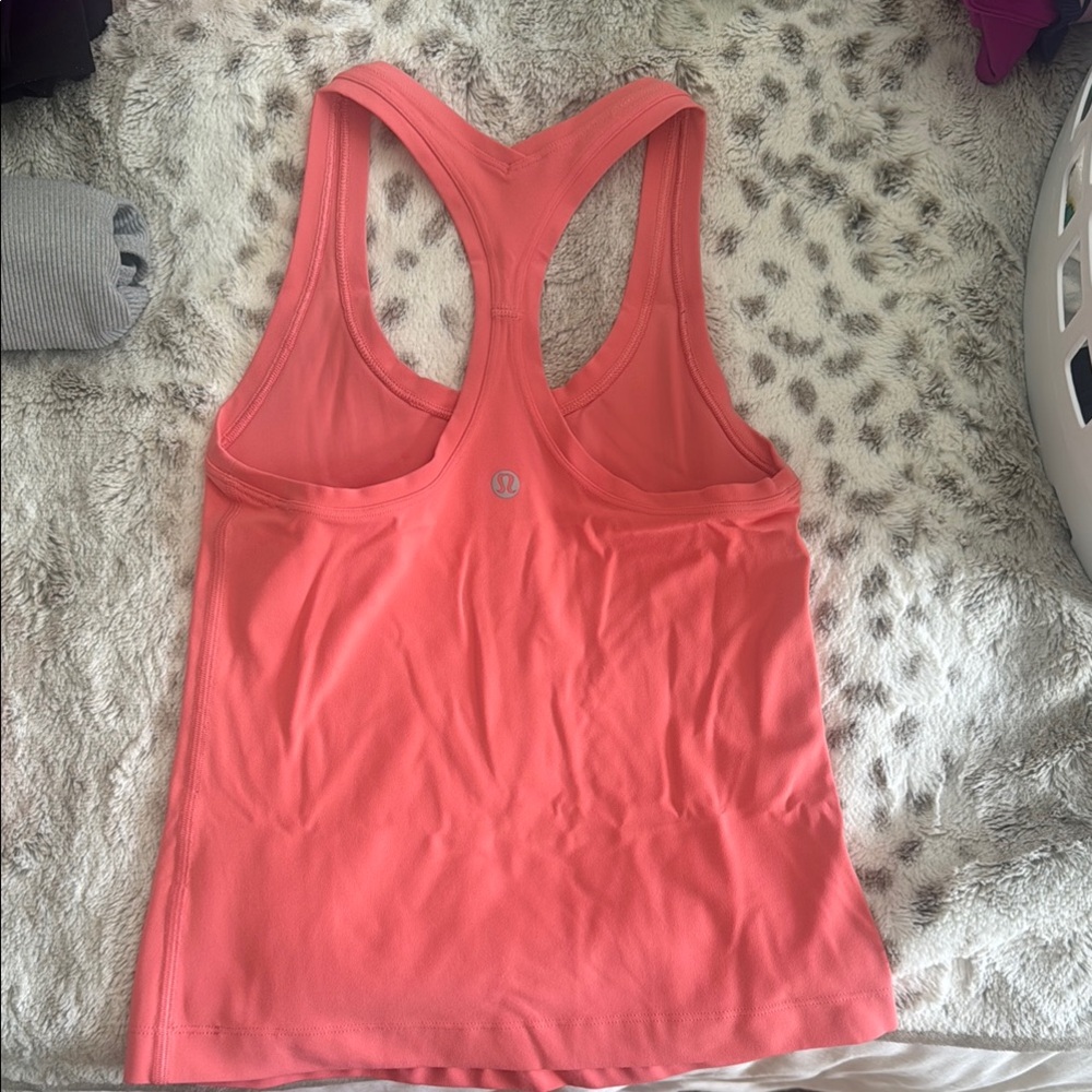 Lululemon Athletica Orange Sleeveless Racerback Tank Top
